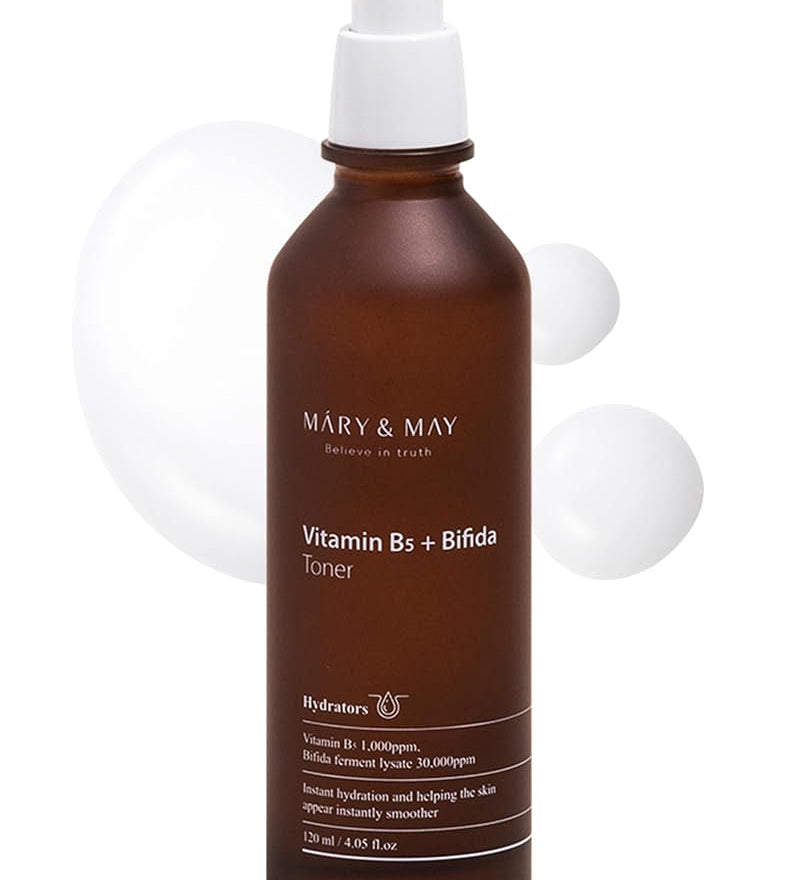 MARY & MAY Toner cu vitamina B5 și bifida, ten sensibil, 120 ml