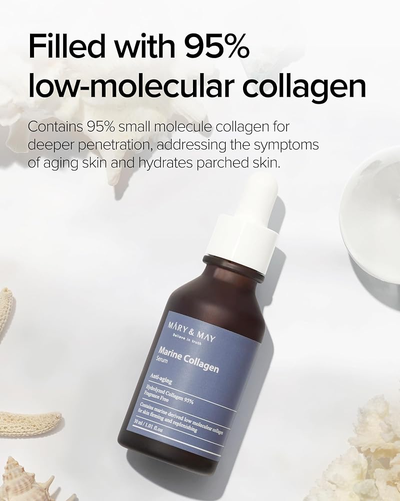 MARY & MAY Serum Colagen Marin pentru revitalizare 30 ml