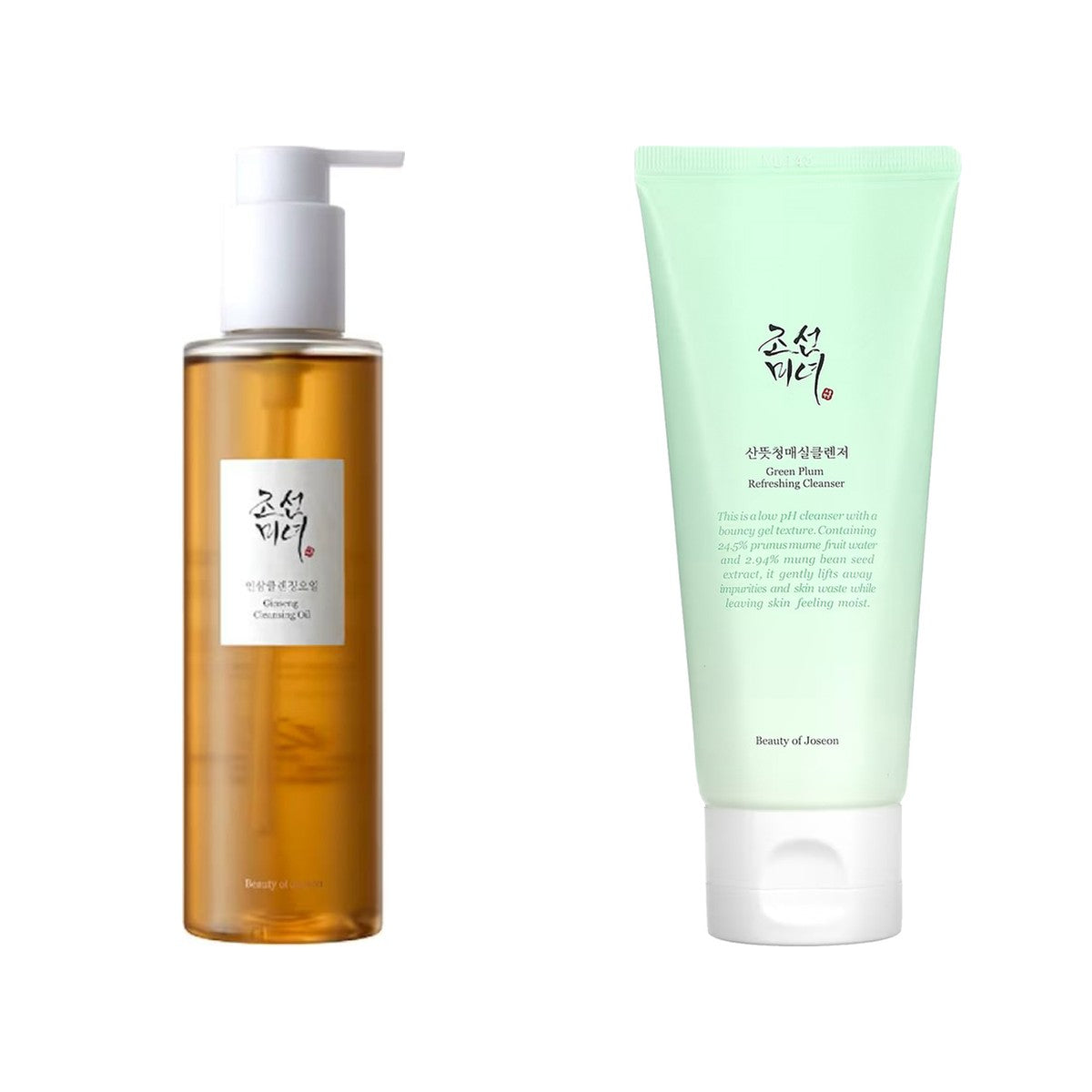 BEAUTY OF JOSEON Set curățare dublă: ulei și gel Green Plum