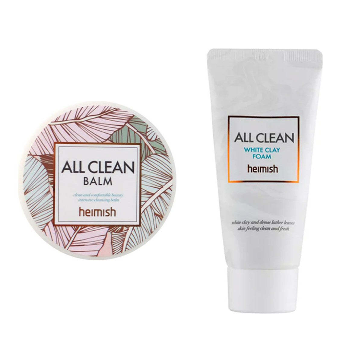 HEIMISH Set curățare dublă: All Clean Balm și White Clay Foam