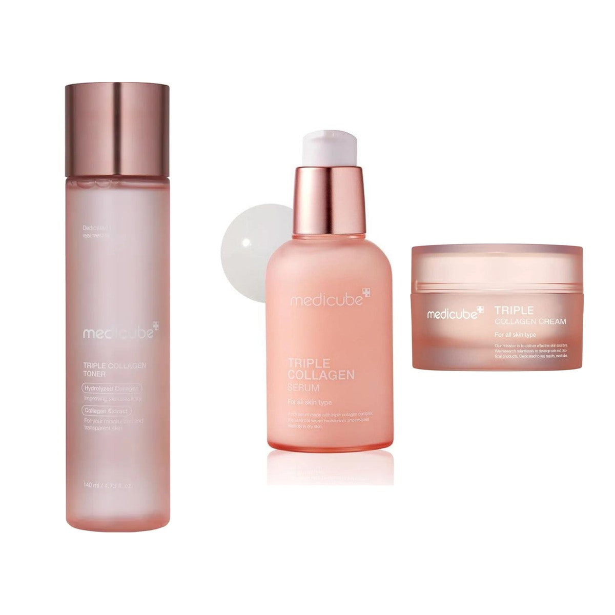 MEDICUBE Set Triple Collagen: toner, ser și cremă