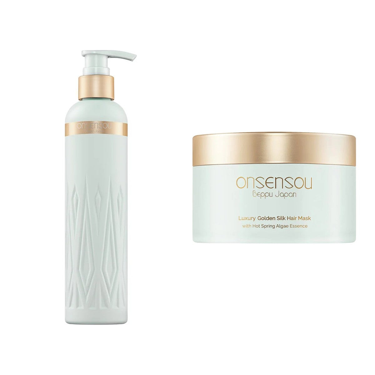 ONSENSOU Set Golden Silk: șampon reparator și mască de păr